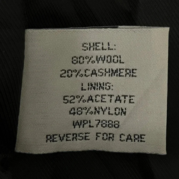 Anne Klein Wool Cashmere Blend Black Button-Up Coat, Women’s Size 12 - Picture 10 of 10